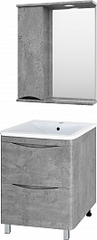 Misty Мебель для ванной Атлантик 60 L 2 ящика серый камень – фотография-1